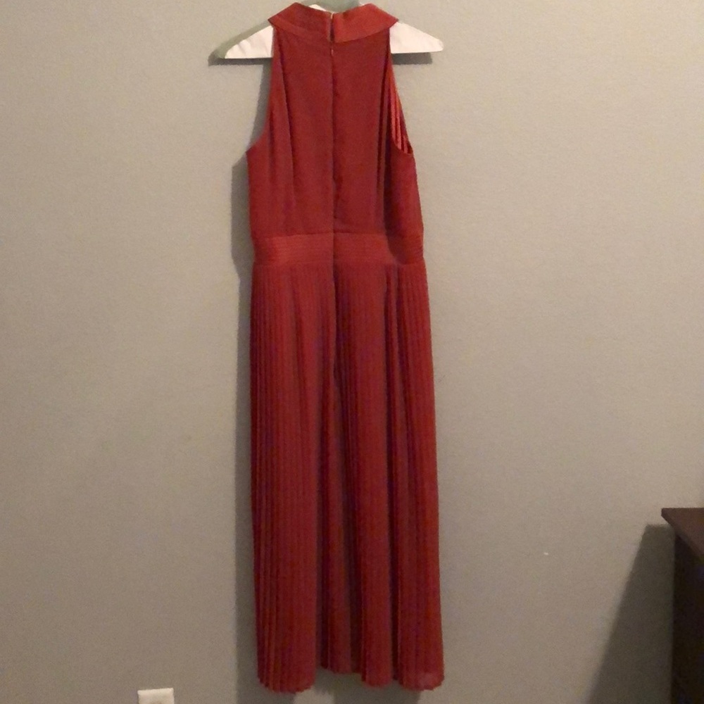 Cocktail dress Burnt orange halter neck dress